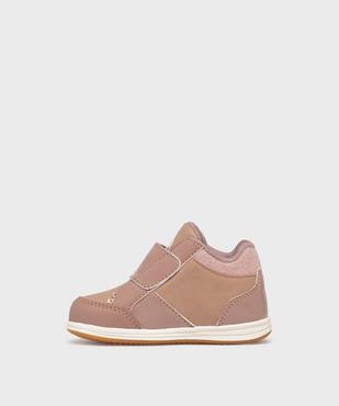 Chaussures premiers pas fermeture scratch bébé fille - Hobiz vue3 - HOBIZ - GEMO