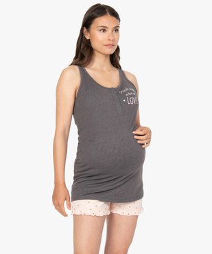 Pyjashort de grossesse et d'allaitement à motifs vue1 - GEMO (MATER) - GEMO