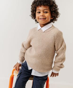 Chemise unie à manches longues garçon vue11 - GEMO 4G GARCON - GEMO
