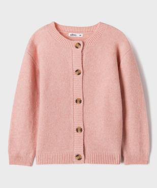 Gilet an maille à col rond fille vue1 - GEMO (ENFANT) - GEMO