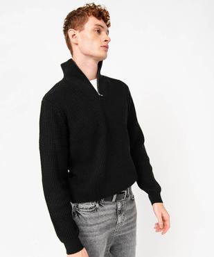 Pull col camionneur en grosse maille homme vue1 - GEMO (HOMME) - GEMO