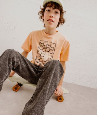 Tee-shirt manches courtes imprimé skate garçon vue1 - GEMO 4G GARCON - GEMO