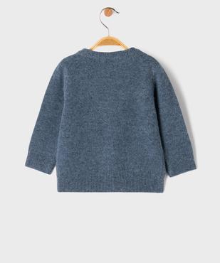 Pull col rond bébé garçon vue3 - GEMO(BEBE DEBT) - GEMO