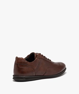 Derbies homme confort dessus en cuir uni vue5 - GEMO (CONFORT) - GEMO