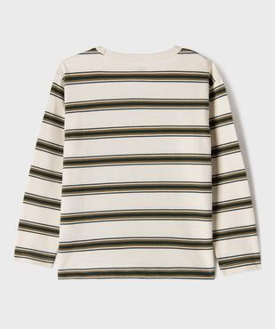 Tee-shirt rayé col rond garçon vue4 - GEMO (ENFANT) - GEMO