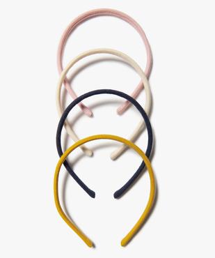 Serre-tête fille en maille unie (lot de 4) vue1 - GEMO - GEMO