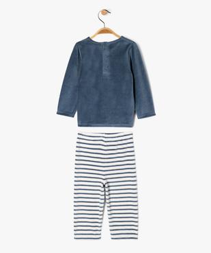 Pyjama en velours 2 pièces à motif renard bébé garçon vue3 - GEMO 4G BEBE - GEMO