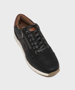 Baskets de ville à lacets et zip homme vue5 - URBAN STEPS - GEMO