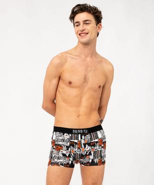 Boxers en coton stretch motif mangas homme (lot de 2) vue3 - GEMO 4G HOMME - GEMO