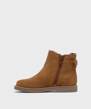 Chelsea boots pailletées en cuir suédé fille - Tanéo vue4 - TANEO - GEMO