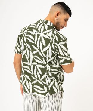 Chemise manches courtes et col cubain en coton imprimé homme vue3 - GEMO (HOMME) - GEMO