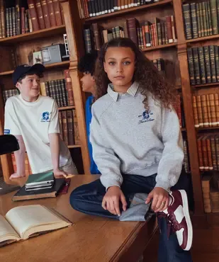 Sweat imprimé devant et dos à manches raglan fille - Camps United vue1 - CAMPS US GEMO FOR GOOD - GEMO