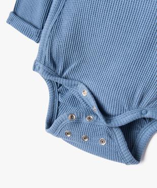 Ensemble naissance évolutif 3 pièces : body + legging + bonnet bébé vue4 - GEMO(BB COUCHE) - GEMO