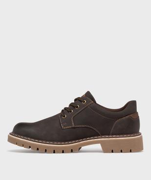 Derbies casual à semelle crantée homme - Relife vue3 - RELIFE - GEMO