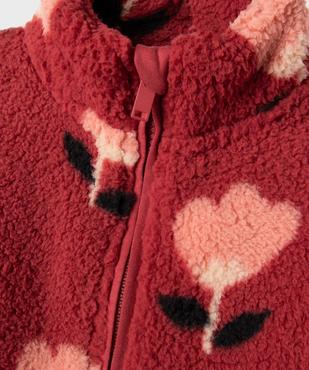 Sweat zippé à col montant en sherpa fille vue2 - GEMO (ENFANT) - GEMO