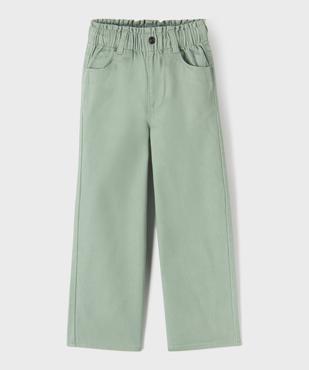 Pantalon straight en toile de coton taille ajustable fille vue1 - GEMO 4G FILLE - GEMO