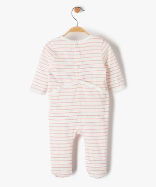 Pyjama bébé en jersey rayé à motifs velours et paillettes vue4 - GEMO(BB COUCHE) - GEMO