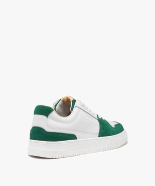 Baskets homme bicolores en cuir style casual - Alma Planète vue4 - ALMA - GEMO