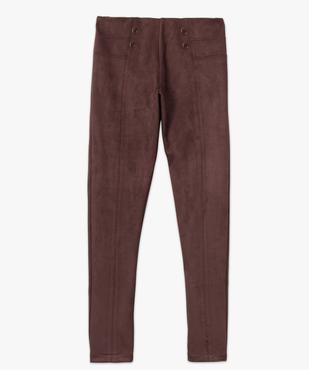 Pantalon femme en suédine avec boutons fantaisie vue4 - GEMO(FEMME PAP) - GEMO