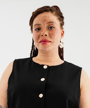 Veste sans manches à boutons bijoux femme grande taille vue2 - GEMO (G TAILLE) - GEMO
