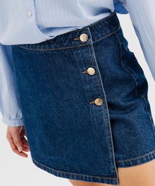 Jupe short en jean femme - LuluCastagnette vue3 - LULU CASTAGNETTE GEMO FOR GOOD - GEMO