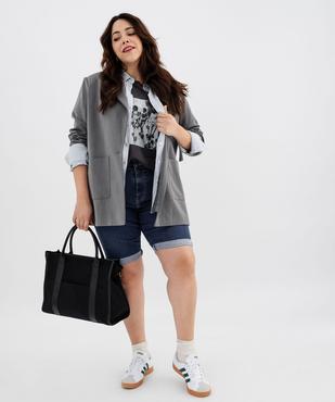 Bermuda en jean à revers femme grande taille vue8 - GEMO 4G GT - GEMO