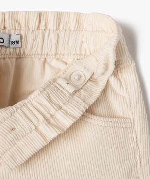 Short en velours à taille élastiquée et revers bébé fille vue2 - GEMO 4G BEBE - GEMO