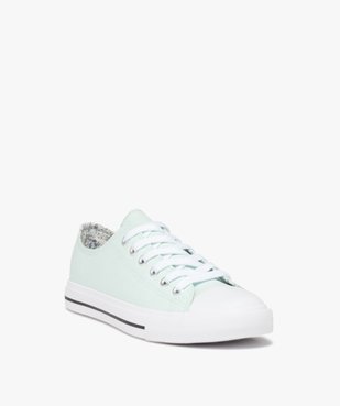 Baskets femme en toile à bout renforcé fermeture lacets vue2 - GEMO 4G FEMME - GEMO