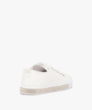 Baskets femme unies style rétro avec semelle à strass vue4 - SANS MARQUE - GEMO