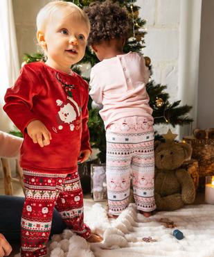Pyjama en velours 2 pièces spécial Noël bébé garçon vue1 - GEMO(BB COUCHE) - GEMO