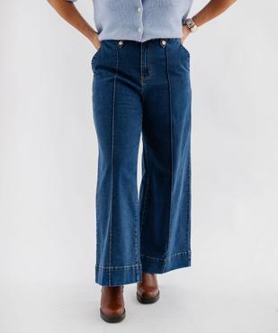 Jean wide leg taille haute femme grande taille vue1 - GEMO (G TAILLE) - GEMO