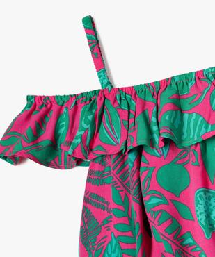 Blouse à bretelles et volant imprimée fille vue2 - GEMO 4G FILLE - GEMO