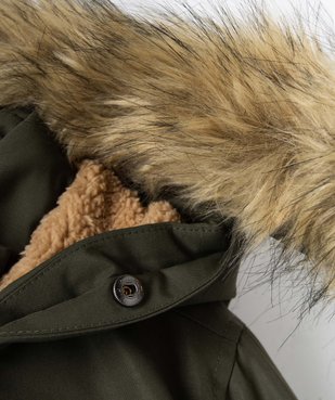 Parka déperlante avec doublure chaude et capuche garçon vue4 - GEMO 4G GARCON - GEMO