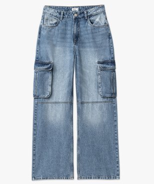 Jean cargo large délavé femme vue4 - GEMO 4G FEMME - GEMO