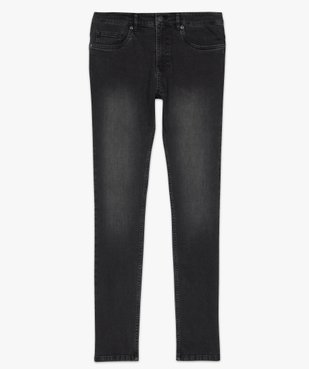 Jean homme skinny délavé avec plis sur les hanches vue4 - GEMO (HOMME) - GEMO