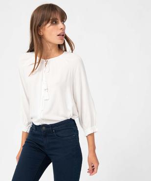 Blouse femme bohème à manches 3/4 vue1 - GEMO(FEMME PAP) - GEMO