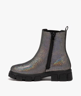 Boots fille style Chelsea à strass et à semelle épaisse vue3 - GEMO (ENFANT) - GEMO