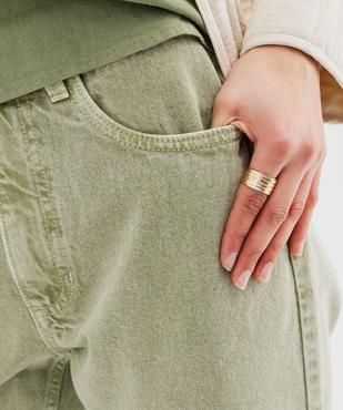 Jean droit en denim coloré 100% coton femme vue2 - GEMO(FEMME PAP) - GEMO