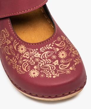Sabots femme confort à bride scratch et motif floral vue6 - GEMO (CONFORT) - GEMO