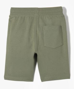 Bermuda garçon en maille avec ceinture en bord-côte vue3 - GEMO (ENFANT) - GEMO