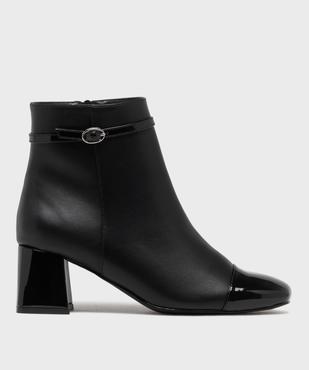 Boots zippées à bout carré et talon trapèze femme vue1 - FOLLOW ME G4G - GEMO