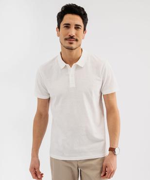 Polo manches courtes à motifs texturés homme vue1 - GEMO (HOMME) - GEMO