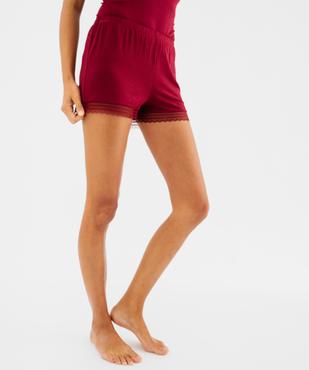 Short de pyjama dentelle femme vue1 - GEMO 4G FEMME - GEMO