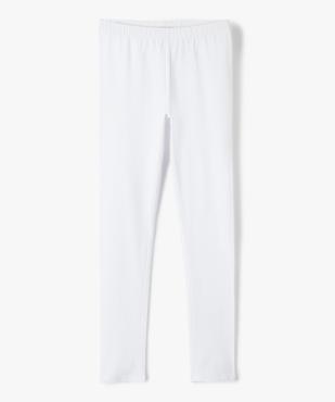 Legging long uni en coton fin fille vue1 - GEMO 4G FILLE - GEMO