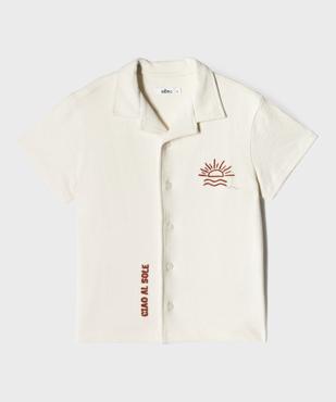 Chemise en maille avec col cubain garçon vue1 - GEMO (ENFANT) - GEMO