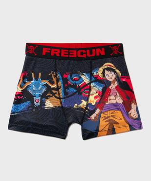 Boxer en microfibre ultra stretch imprimée garçon - Freegun x One Piece vue1 - FREEGUN - GEMO