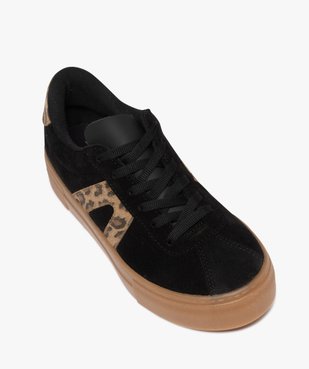 Baskets dessus cuir avec patchs léopard femme - Camps United vue6 - CAMPS - GEMO