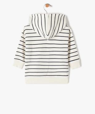 Sweat bébé garçon à rayures avec capuche vue4 - GEMO(BEBE DEBT) - GEMO