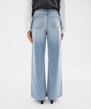 Jean Wide leg strass femme vue3 - GEMO 4G FEMME - GEMO