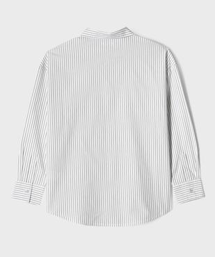 Chemise à fines rayures coupe oversize fille vue3 - GEMO (JUNIOR) - GEMO